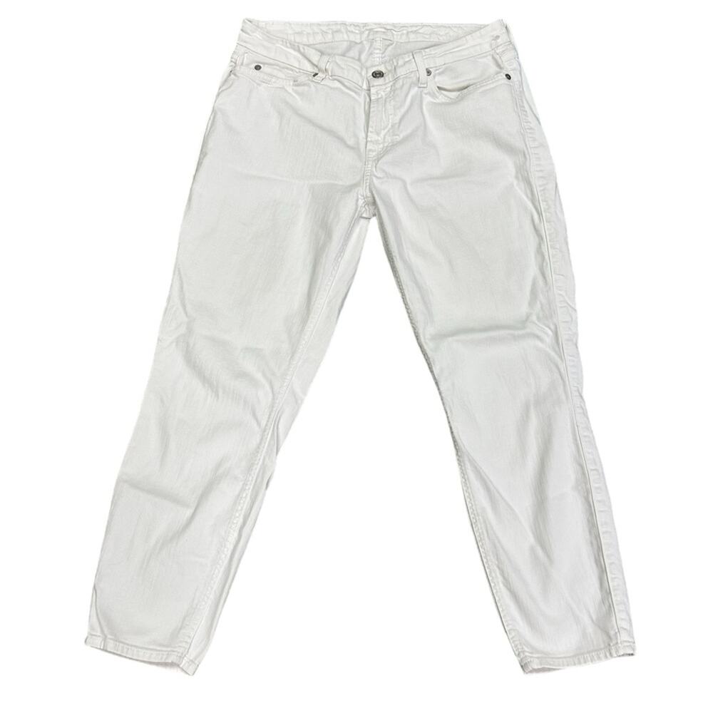 7 For All Mankind Karah Cropped Jeans White Size 30